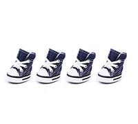 PetPhindU 4 Zapatos Perro De Mascota Psc Calzado Transpirable Convas La Zapatilla De Deporte Suavemente Único Perro Causales All Seasons Peluche Bichon Pequeña Mediana Perros