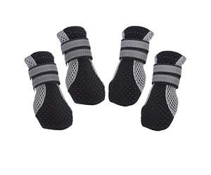 PetPhindU Calcetines Perro Protector De Los Zapatos De La Pata De La Atención De La Pata, Zapatos Transpirables De Malla Botas Suave Único Duraderos Botines Botas para Pequeños Perros Medianos