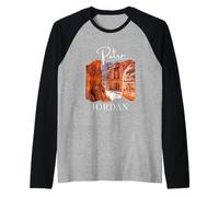 Petra Jordan Souvenir Turístico Sitio arqueológico Ver Camiseta Manga Raglan