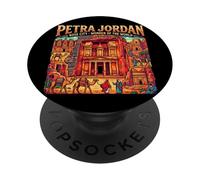 Petra Jordan Travel Souvenir City - Regalo turístico PopSockets PopGrip Adhesivo