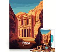 Petra, Jordania Rompecabezas de 1000 Piezas para Adultos Juguete Inteligente, Divertido y silencioso Bordes Suaves Regalo Ideal para Festivales (50x75cm)