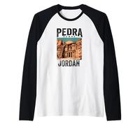 Petra Jordanian Souvenir Mujeres Hombres Siete Maravillas del Mundo Camiseta Manga Raglan