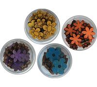 'Petra' s Manualidades (News a de bl4df4 latas Set Colores Flores IV, Compuesto por 4 Diferentes Designs 4 Colores, de 4 Piezas, Madera