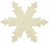 Petra's Bastel News 50 Cristales de Hielo de 40 mm, Fieltro/Crema, Blanco, 4 cm