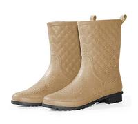 Petrass Botas de lluvia para mujer, impermeables, ligeras, ligeras, cómodas, para el trabajo, Beige (Beige), 40 EU