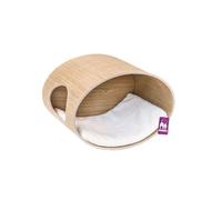 Petrebels Pared de escalada, cueva para gatos ovalada de 60 cm, rascador de pared, rascador de pared de alta calidad, cama para gatos, montaje en pared, color madera de roble y aspecto rústico