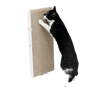 Petrebels Rascador Milo 63, rascador para gatos, de cartón muy estable, 62,5 x 4,7 x 27,7 cm, color blanco