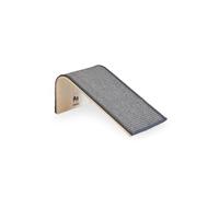 Petrebels Rascador para gatos Archie 38, tablas de rascar de madera con alfombrilla de sisal, diseño de alfombra rascador para gatos, tabla para rascar gatos curvada con base antideslizante, 38 x 17 x