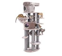 Petrebels Rascador XXL Isabella 210 cm, diseño de árbol rascador para gatos grandes como Maine Coon, color capuchino