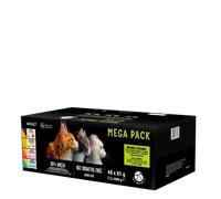 PetRepublic comida húmeda para gatos trozos en salsa delicada MIX sabores carne y pescado 48x85g
