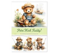 Petri Heil, Taddy! (Wandkalender 2026 DIN A3 hoch), CALVENDO Monatskalender: "Mit seiner kleinen Angel und einem großen Herzen sitzt Taddy am Wasser, lauscht dem Plätschern, träumt von Abenteuern.