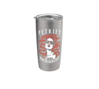 Petrificar El Patriarcado Feminista Halloween Gótico Medusa Bruja Vaso térmico de acero inoxidable de doble pared