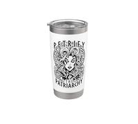 Petrificar El Patriarcado Feminista Halloween Gótico Medusa Bruja Vaso térmico de acero inoxidable de doble pared