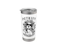 Petrificar El Patriarcado Feminista Halloween Gótico Medusa Bruja Vaso térmico de acero inoxidable de doble pared