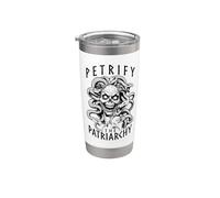 Petrificar El Patriarcado Feminista Halloween Gótico Medusa Zombie Vaso térmico de acero inoxidable de doble pared
