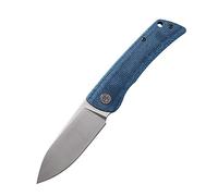 Petrified fish PFE05 Flavorist Cuchillo Plegable 3,15 inch Cuchilla de satén de acero K110 Micarta Mango EDC cuchillo de bolsillo (Blue-S)