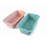 PetriStor 2 Piezas Moldes de Silicona Antiadherente para Pan y Bizcocho - Bandeja Rectangular Grande (25x13.2x7cm) para Repostería - Molde para Tostadas - Apto para Horno y Freidora de Aire