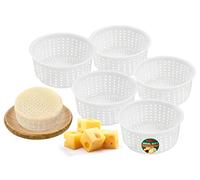 PetriStor 5 moldes de queso suave para hacer queso de 750 ml - Moldes de queso pequeños - Suministros caseros para hacer queso - Molde en forma de queso crema - Moldes para queso fresco Casero