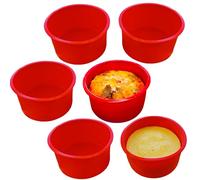 PetriStor 6 Unidades Moldes Silicona Reposteria Pulgadas 10 Cm - Molde para Bizcocho Freidora De Aire - Molde para Horno Redondo - Molde Antiadherente Para Tartas De Chocolate Hornear