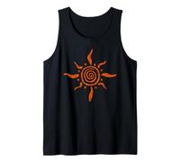Petroglifo Paleo Sun Spiral Sun Design Camiseta sin Mangas