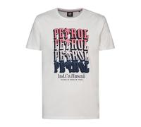 PETROL INDUSTRIES Camiseta Hombre SS Classic Print, Blanco Brillante, M