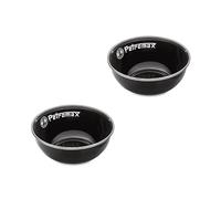 Petromax Cuenco esmaltado, negro, paquete de 2 (160 ml)