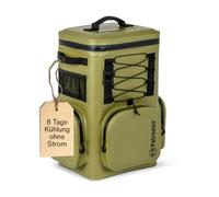 Petromax Mochila Refrigerante 17 litros, 6 Días de Refrigeración Pasiva, Espalda Acolchada, Estable, Resistente al Agua y a Las Fugas, Ligera y Ergonómica, Abrebotellas (Oliva)