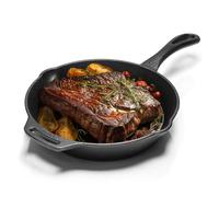 Petromax Sartén de hierro fundido con mango para todo tipo de barbacoas y cocinas, llama de gas, horno o cocina al aire libre - Para freír, cocer y asar con efecto antiadherente - 35 cm de diámetro