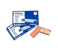 Petrus Grapas, 30 hojas, Largo 6 mm, 1000 grapas, Modelo 22/6, 55781