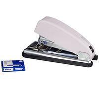 Petrus 624403 - Grapadora Metálica Oficina Mod. 226 Retro, Capacidad 30 Hojas, Tecnología Impacto Directo Patentada, Carga Frontal Automática, Grapado Cerrado, Abierto, Clavado, Color Strawberry Cream