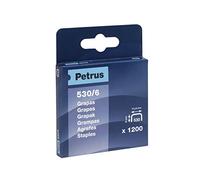 PETRUS 77513 - Caja 1200 ud. grapas cobreadas modelo 530/6 mm