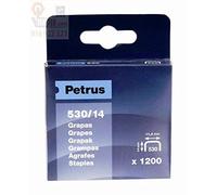 PETRUS 77517 - Caja 1200 ud. grapas cobreadas modelo 530/14 mm