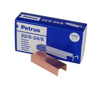 Petrus Grapas, 40 hojas, Largo 8 mm, 1000 grapas, Modelo 22/8-24/8, 55714