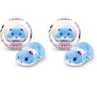 Pets Alive Hamstermania (Azul) por ZURU Hamster, Mascota electrónica, más de 20 Sonidos interactivos, Juguete de Bola de hámster para niñas y niños (Paquete de 2)