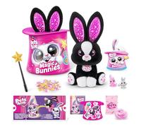 Pets Alive Magic Bunnies de ZURU Juguete mágico Interactivo Sorpresa para desempaquetar electrónico de Peluche (Black)