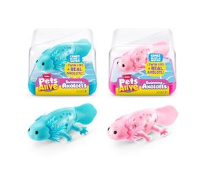 Pets Alive Swimming Axolotls de ZURU, natación robótica Axolotl, Mascota electrónica, Juguete para Piscina de Verano, Juguete para bañera.(2 Paquetes)