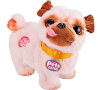Pets Alive Zuru 9521 - Poppy The Booty Shakin Pug, Pug de Felpa, Mueve la Cabeza y el Trasero Gira, Toca 3 Bonitas Canciones