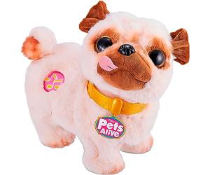 Pets Alive Zuru 9521 - Poppy The Booty Shakin Pug, Pug de Felpa, Mueve la Cabeza y el Trasero Gira, Toca 3 Bonitas Canciones