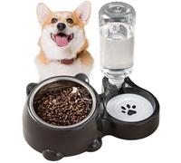 Pets Bowl Set, Double Feeder Dispenser with Tilted Design, Raised Food and Water Bowls for Cats, Dogs, and Small to Medium Pets, Ideal for - Feeding at Home or Travel Use