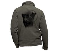 Pets-easy - Chaqueta polar con correa, diseño de perro, Hombre, caqui, large