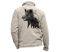 Pets-easy - Chaqueta polar jabalí - ropa de caza personalizada, beige, L