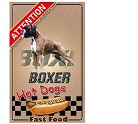 Pets-Easy.com Atención al perro personalizado masculino Boxer - pre perforado y tornillos incluidos. De 30 cm a 15 cm…