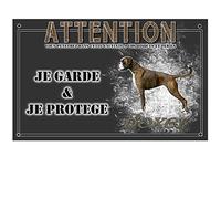 Pets-Easy.com Cartel de perro personalizado Cachorro Boxer - pre perforado y tornillos incluidos. De 30 cm a 15 cm…