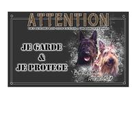 Pets-Easy.com Cartel de perro personalizado Pastor Picard - pre perforado y tornillos incluidos. De 30 cm a 15 cm…