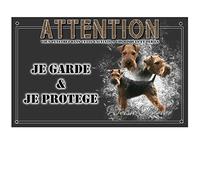 Pets-Easy.com Cartel de perro personalizado Welsh Terrier - pre perforado y tornillos de datos. De 30 cm a 15 cm…