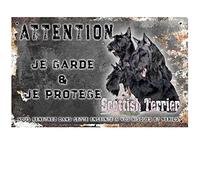 Pets-Easy.com Cuidado con el perro Scottish Terrier - pre perforado y tornillos incluidos. De 30 cm a 15 cm…