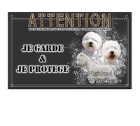 Pets-Easy.com Placa de atención al perro West Highland White Terrier - pre perforada y tornillos entregados. De 30 cm a 15 cm…