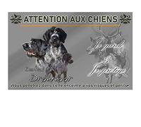 Pets-Easy. com Sign Beware of the Dog drahthaars - Preperforado y tornillos propuestos. De 30 cm a 15 cm…