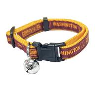 Pets First Collar de gato de la NFL Washington Commanders, collar de satén para gatos y perros, collar de gato brillante y colorido con colgante de campana, color del equipo (WAC-5034)