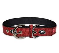 Collar para perros con texto en inglés "Pets First Best Dog". NCAA Signature PRO - Collares de piel de PVC para mascotas Extra resistente y duradero. ¡Super elegante! 50 + equipos de fútbol, 3 - GA-3081-MD, Medium (16-20" Long & 1" Wide), Georgia Bulldogs